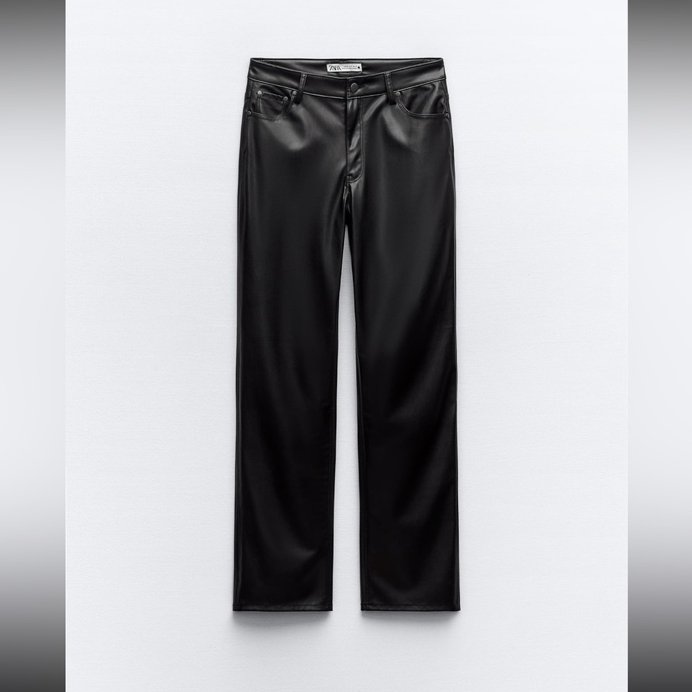 Zara faux leather black pants (US size 4)